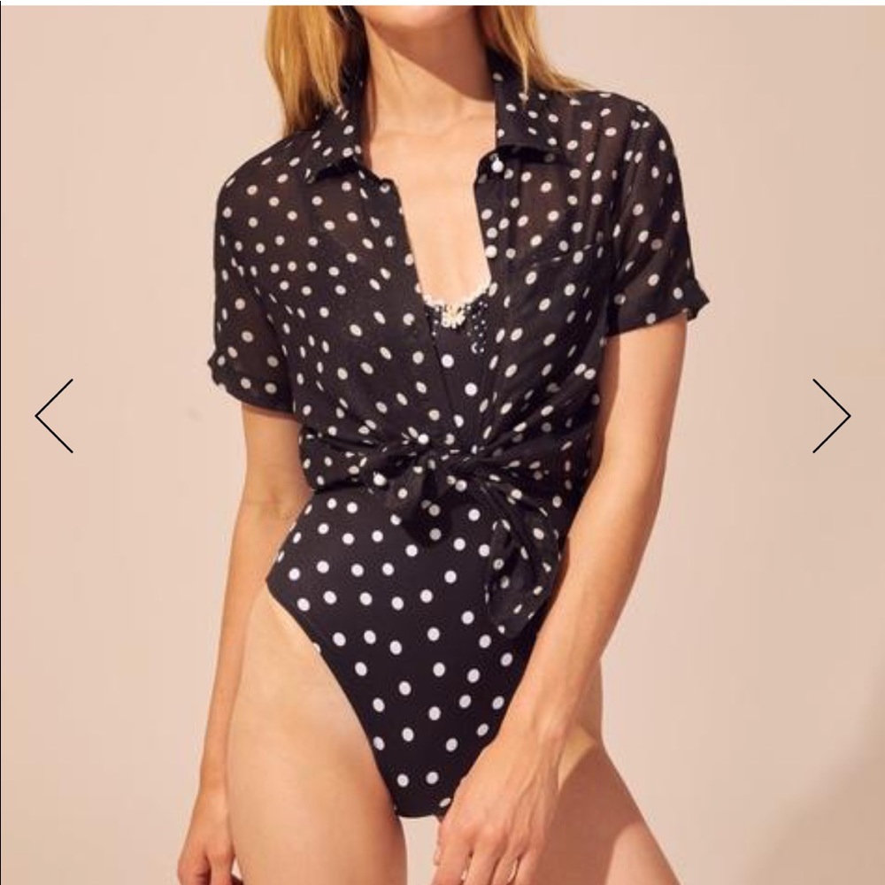 NWT Solid and Striped - black cabana shirt